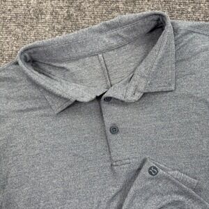 Lululemon‎ Shirt Medium Gray Heathered Short Sleeve Athleisure Activewear Men's